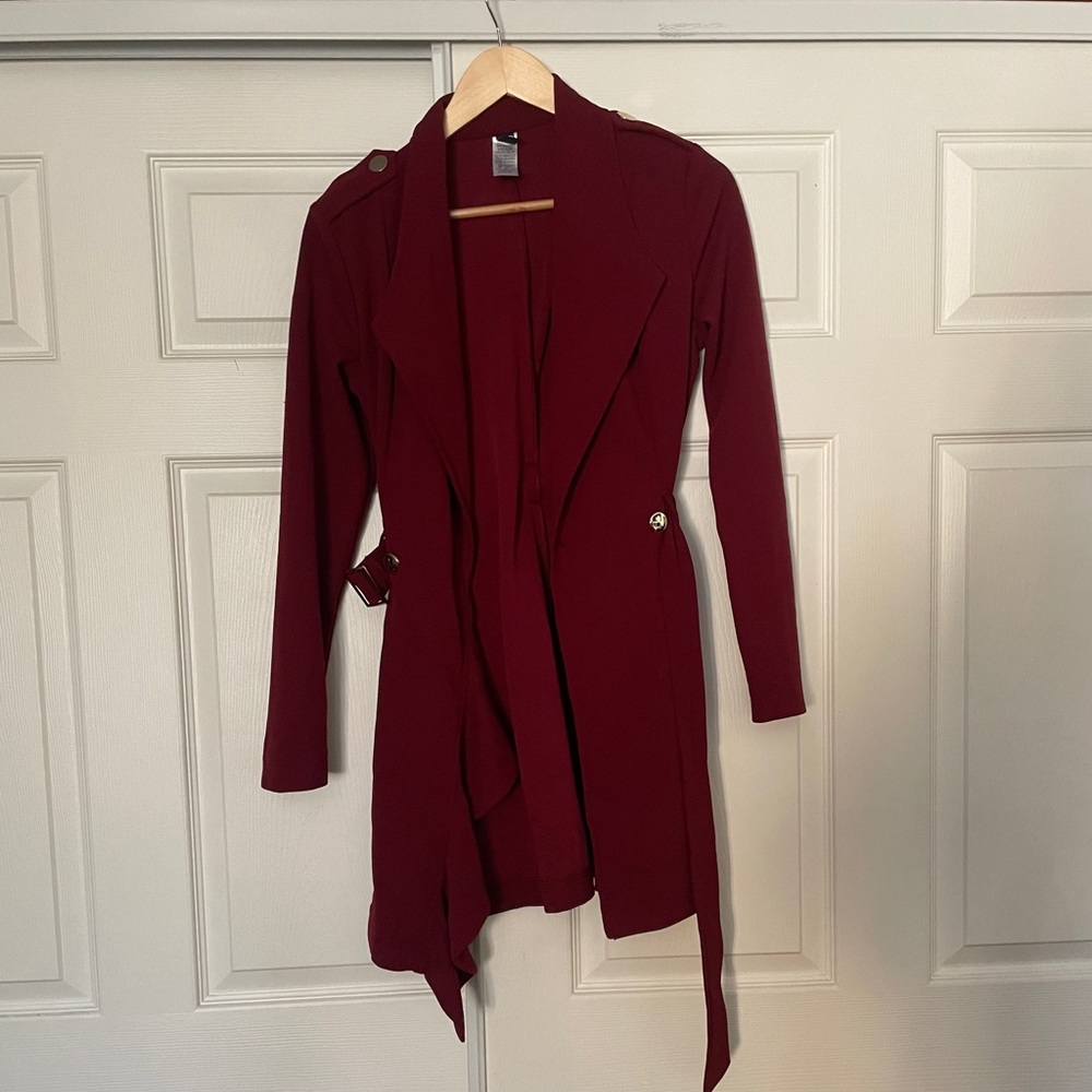 Burgundy coat